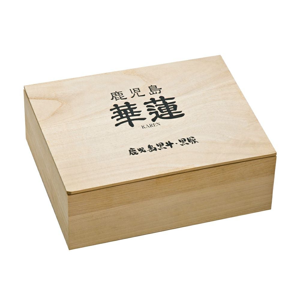 【送料込】華蓮ギフト 鹿児島黒牛 すきやき用 3～4人前 桐箱入の商品画像03