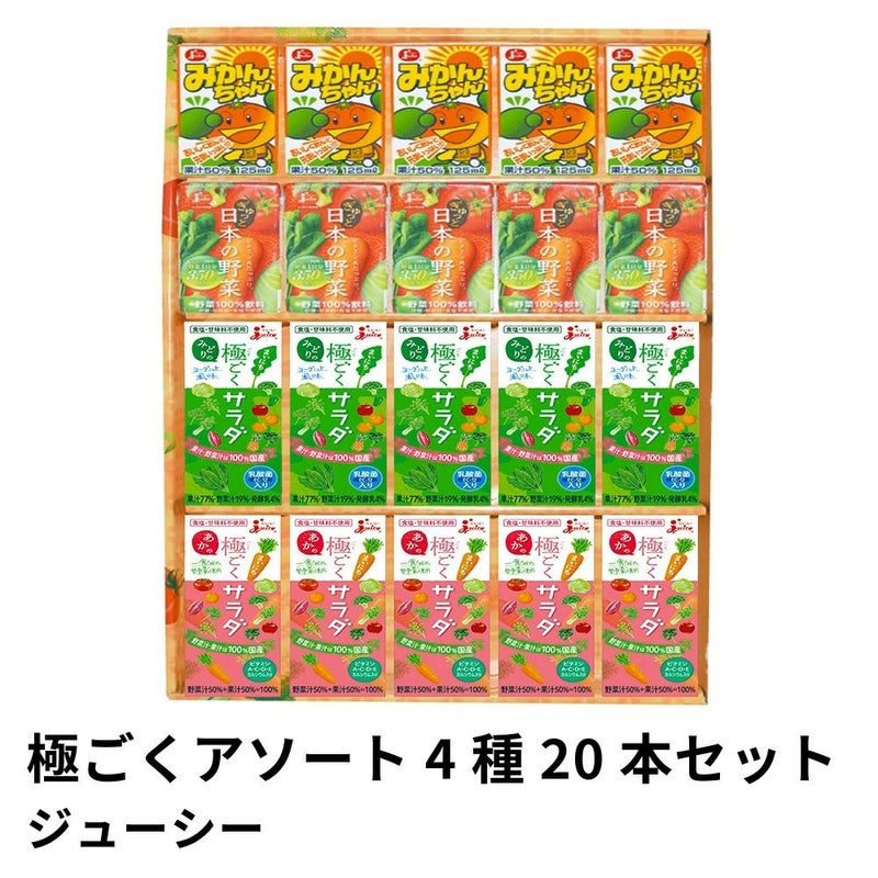 野菜ジュース 極ごくアソート 4種 20本セット | ジューシーの商品画像01