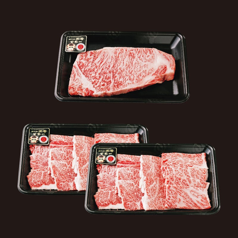 鹿児島黒牛ステーキ＆焼肉セット [撰（SEN）選べるギフトカード ORIGINAL.Aコース]の商品画像01